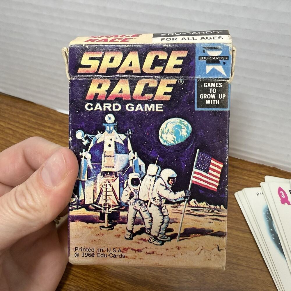 Vintage 1969 Space Race Card Game - Edu-Cards Beautiful Cards Super Rare